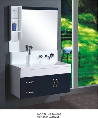 China 100 * 48 cm blue navy color Square Sinks Bathroom Vanities floating style supplier