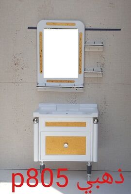 China High Grade PVC Bathroom Cabinet , Mirrored Bathroom Vanity With Sink supplier